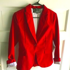 HOT RED Blazer- Small